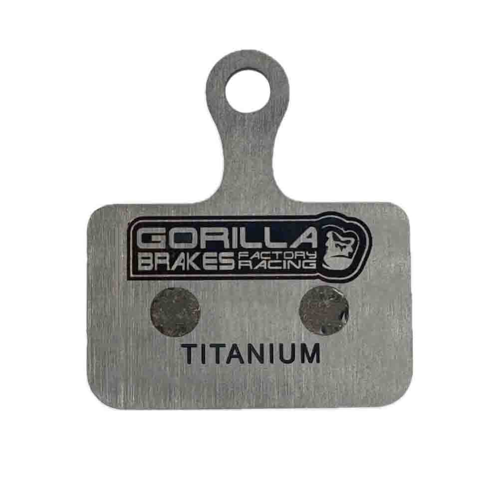 Titanium disc brake pads by gorilla brakes for Shimano 105, Grx, Ultegra, Dura-ace, disc brake calipers