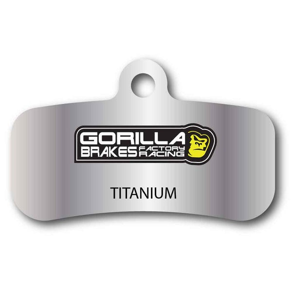 Factory Racing Titanium disc brake pads for RideRever Attack-XS, Attack-XU, Cargo-X and Attack-XR 4-piston brakes – Gorilla Brakes