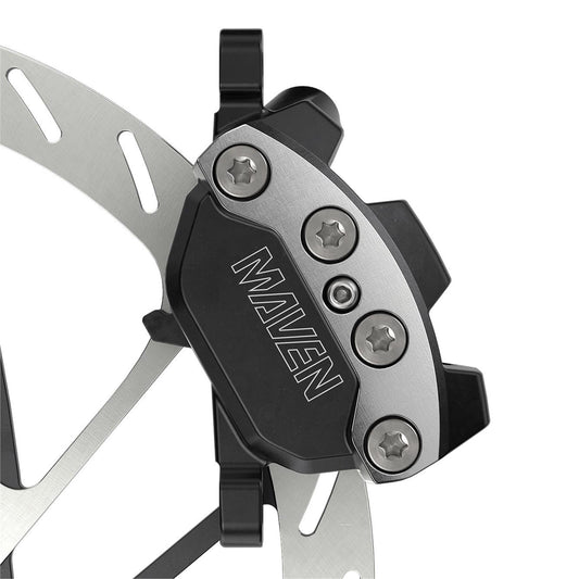 SRAM Maven gravity brake and rotor fitted to a mountain bike
