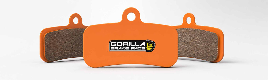 Gorilla Brakes Shimano 4-piston disc brake pads for XTR, XT, SLX, Deore, Saint, ZEE, CUES and MT-series brakes.