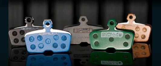Gorilla Brakes SRAM DB8, Code, Motive, and Guide RE disc brake pads in multiple compounds – Enduro Pro, Organic, Sintered, Ceramic, and Factory Racing.