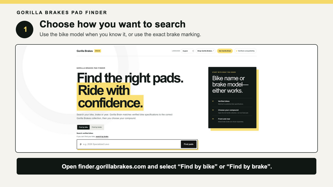 Meet the New Gorilla Brakes Pad Finder
