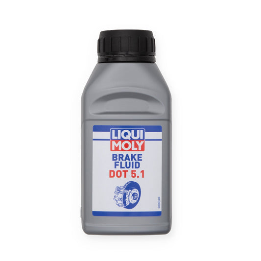 Liqui Moly DOT 5.1 brake fluid 250ml bottle for bicycle hydraulic disc brakes – high boiling point, low viscosity