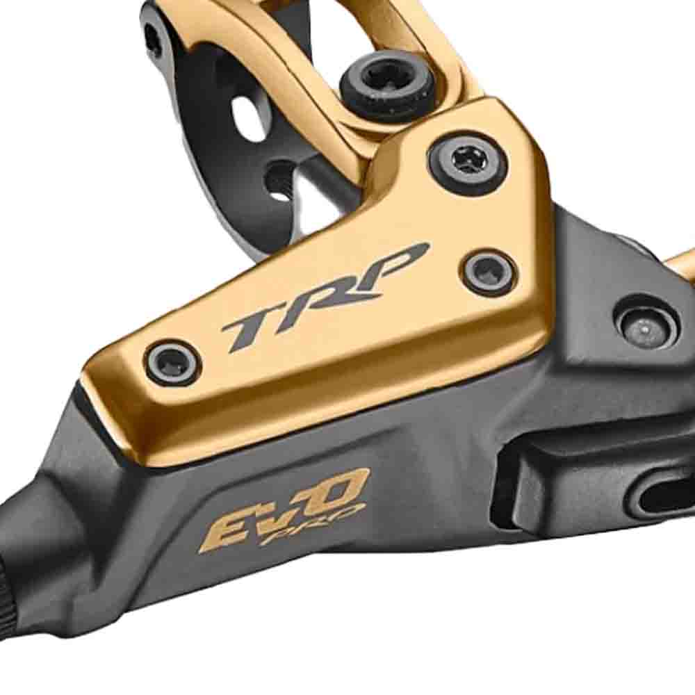 Trp disc brake lever and brake with Gorilla brakes Factory racing organic disc brake pads 