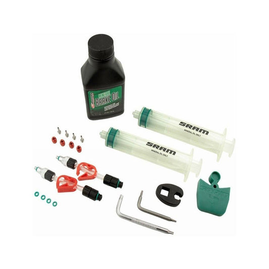 SRAM Standard Mineral Oil Bleed Kit - DB8/Maven (Includes Standard Syringes, M4 Fittings, Pinch Clamps, Bleed Block, Torx Tool, Crowfoot, and Maxima Mineral Oil