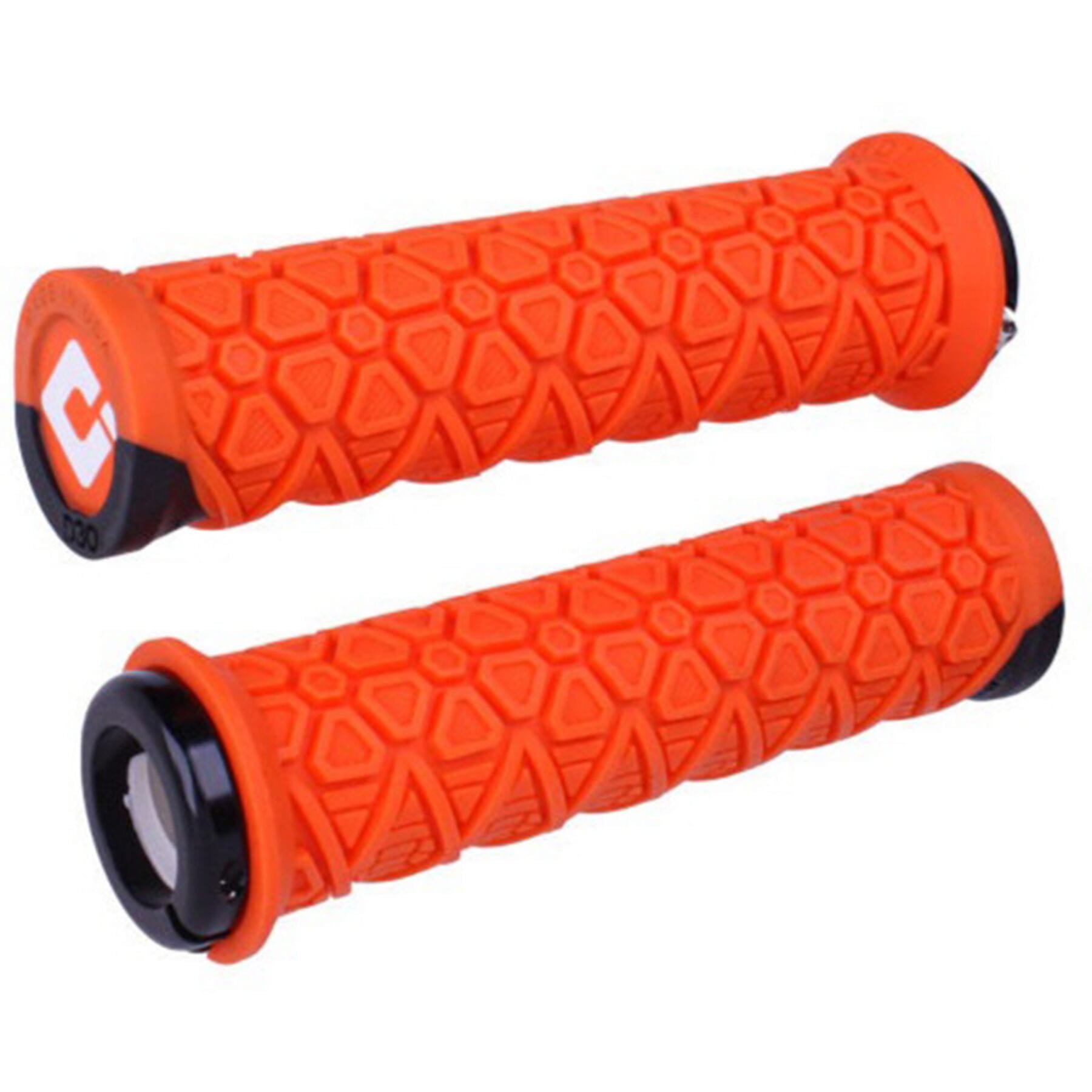 ODI Vanquish MTB Lock On Grips 135mm Featuring D3O Orange