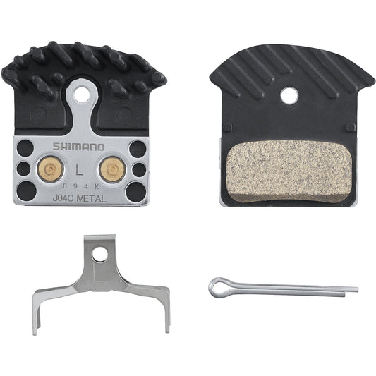 SHIMANO J04C disc brake pads and spring cooling fins Sintered METAL