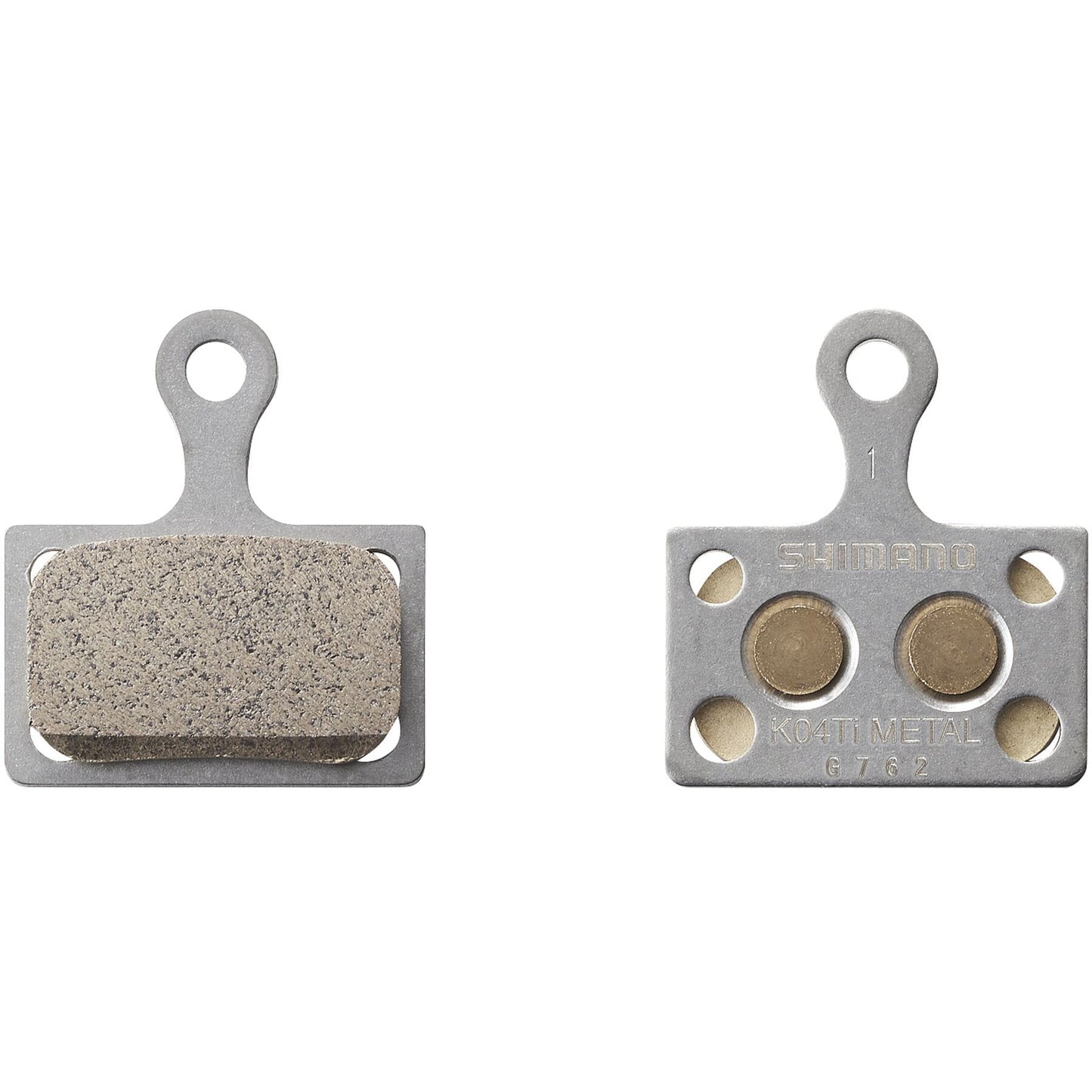 SHIMANO K04TI disc pads and spring, titanium back, Metal Sintered