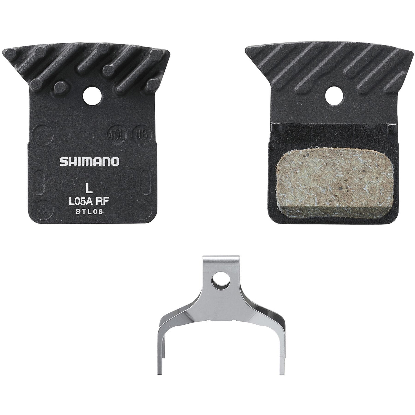SHIMANO L05A-RF disc pads and spring with cooling fins Resin