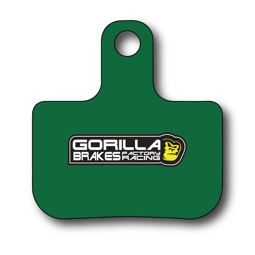 Gorilla Brakes Factory Racing disc brake pad for SRAM Elixir, Level, DB and Avid calipers – green backing plate