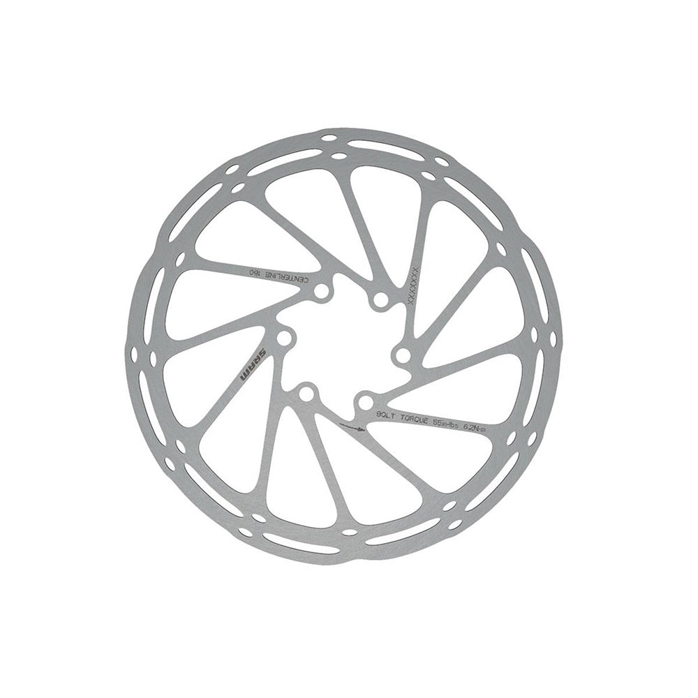 SRAM CenterLine Rounded Disc Brake Rotor – Available in 140mm, 160mm, 180mm, 200mm, and 220mm sizes, includes rotor bolts

