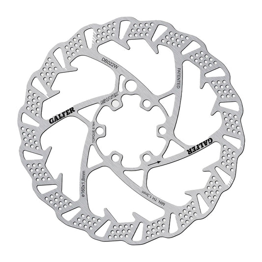 Galfer Shark Disc Rotor 180mm – 6-Bolt MTB brake rotor with patented cooling fins for enduro, downhill, and e-MTB performance
