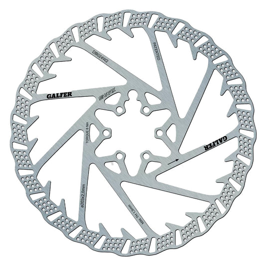 Galfer Shark Disc Rotor 203mm – 6-Bolt high-performance brake rotor with finned cooling design for downhill and e-MTB riding
