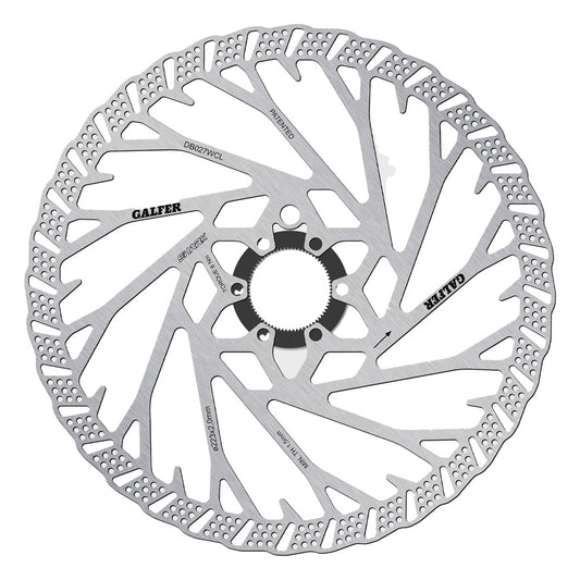Galfer Shark Centerlock Disc Rotor 223mm with 2.0mm thickness for downhill, e-MTB, and enduro braking – patented finned design for heat control
