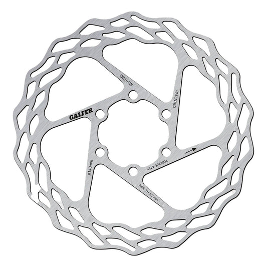 Galfer Wave Road Disc Rotor 6-Bolt for road, gravel, and cyclocross bikes – lightweight 1.8mm rotor with quiet, precise braking performance
