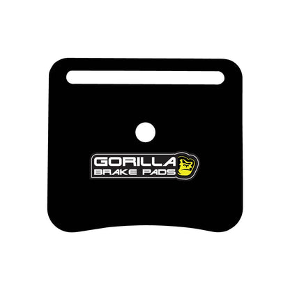 Rear view of Gorilla Brakes Enduro Pro Ultimate finned aluminium brake pad for Shimano XTR, XT, SLX, Deore, Saint and ZEE hydraulic disc brakes