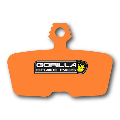 Gorilla Brakes Enduro Pro Ultimate pads with orange backing for SRAM Code RSC, DB8, G2 RE, Guide RE and Motive brakes