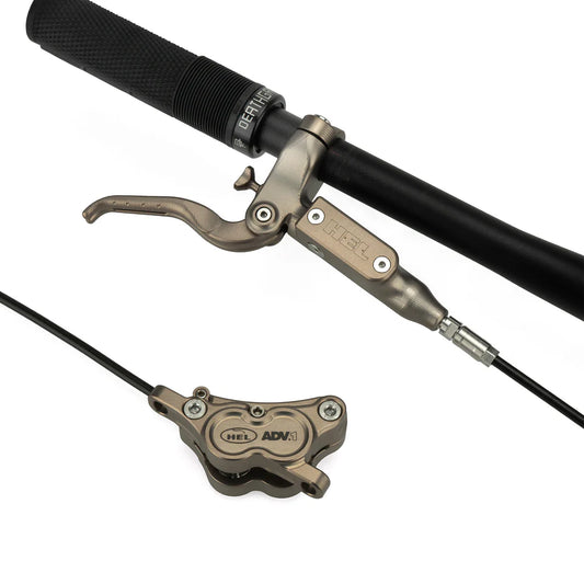 HEL Advocate 4-Piston Hydraulic Disc Brake System - Vapour Grey & Forged Bronze