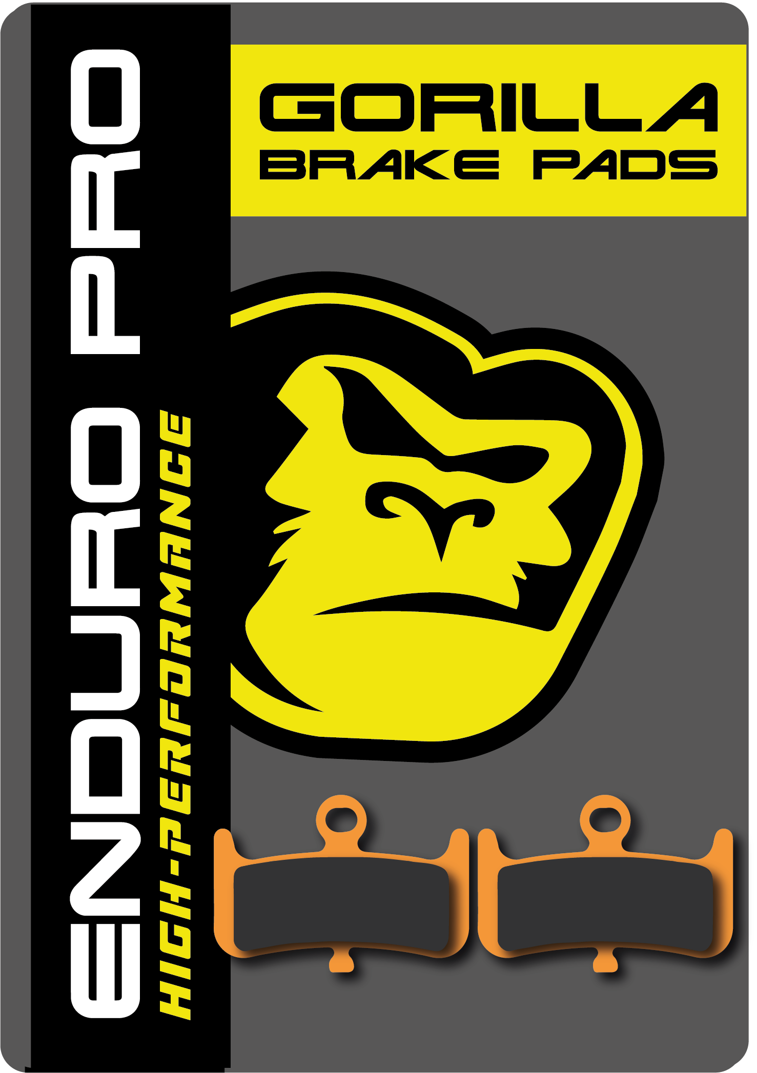 A close-up of Hayes Dominion T4 Disc Brake Pads with Enduro Pro Compound.