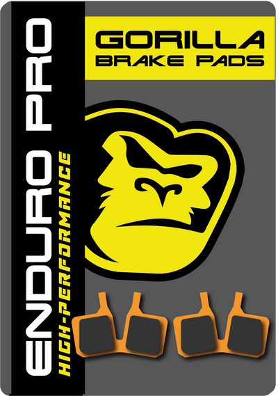Gorilla Brakes Enduro Pro Compound MT5, ESTOP MT7 PRO, MT1893 Anniversary Edition CT5, and MT Thirty brake pads.